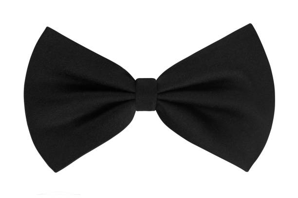 istock black bow tie isolated on white background, closeup 1216843322