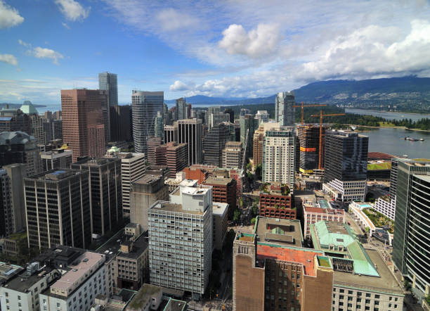 Vancouver cityscape at twilight. Largest cities in Canada.