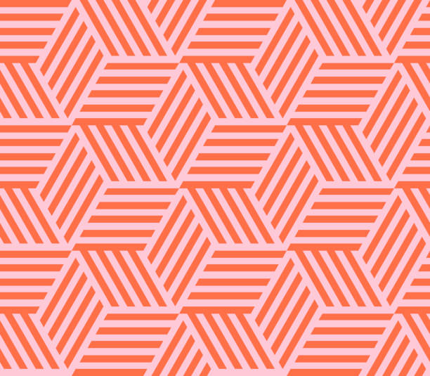 선형 큐브의 원활한 패턴. 끝없는 입방 배경. 벡터 그림입니다. - pattern stock illustrations