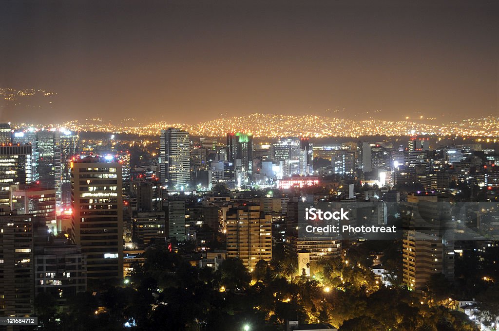 멕시코시티 조명 야간에만 - 로열티 프리 멕시코시티 스톡 사진