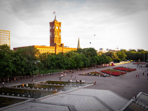 istock Red Town Hall in the summer evening, Berlin 1216855273