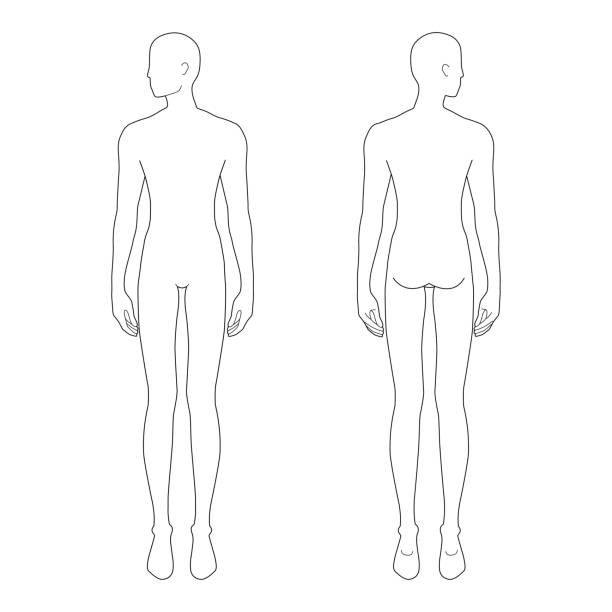 istock Fashion template of standing men 1216856114