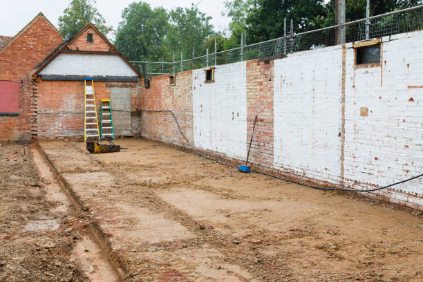 reconstrução e conversão para extensão da casa, reino unido - barn conversion - fotografias e filmes do acervo