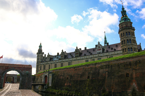 The Royal castle of Kronborg at Helsingør (Elsinore) is of immense symbolic value to the Danish people and played a key role in the history of northern Europe in the 16th-18th centuries. This castle, also known as the setting for Shakespeare's Hamlet, stands on a beautiful cape surrounded by nature./ Kronborg, Helsingør, Denmark/ 09-11-2019