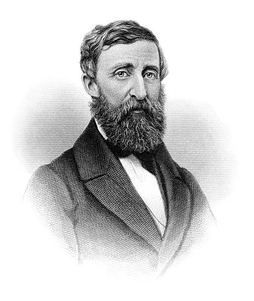 Bекторная иллюстрация Портрет американский писатель и поэт, и натуралистом Henry David Thoreau