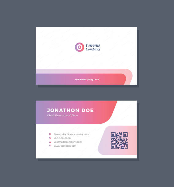 Corporate Professional Business Card Design | Visiting Card | Personal Contact Card Design Business card for marketing & finance. All types of multi-purpose business can be use these business card. visit card stock illustrations