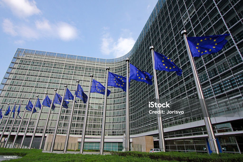 Europäische Kommission in Brüssel - Lizenzfrei Europäisches Parlament Stock-Foto