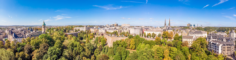 Aerial view of the city of Luxembourg