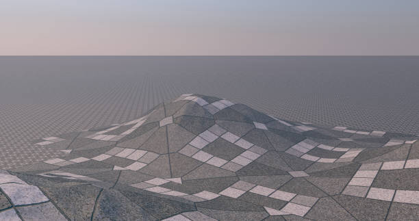 istock Background with a geometric figure which seems a mountain with different textures. 1216864887