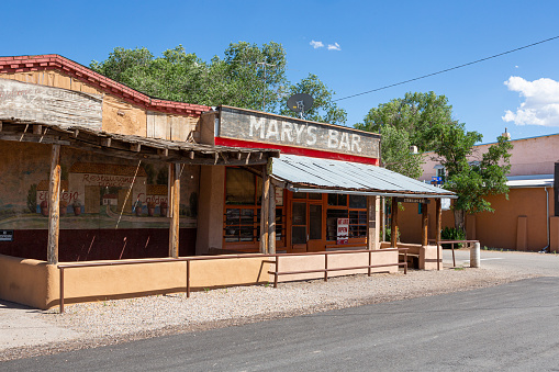 Mary's Bar on the corner of Main st and 1st street in the former ghost town, now artist community of Los Cerrillos, New Mexico