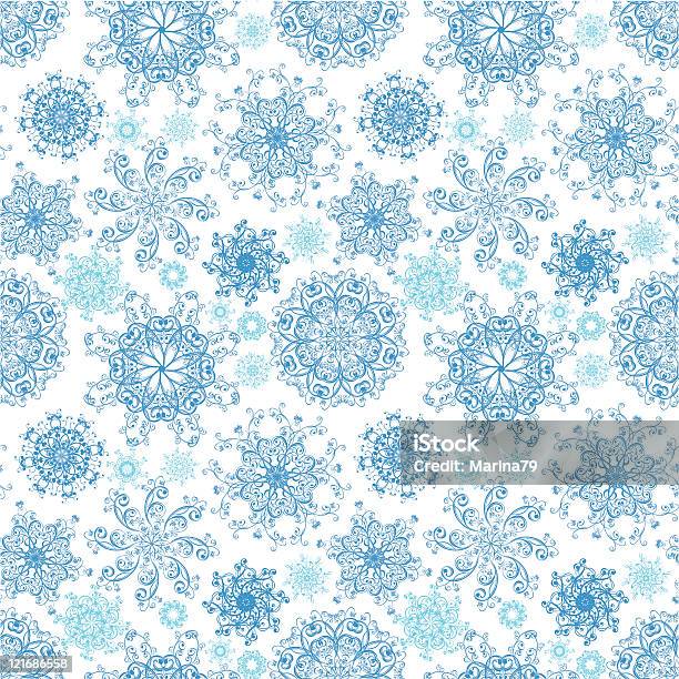 Vetores de Sem Costura Padrão De Neve e mais imagens de Abstrato - Abstrato, Azul, Branco