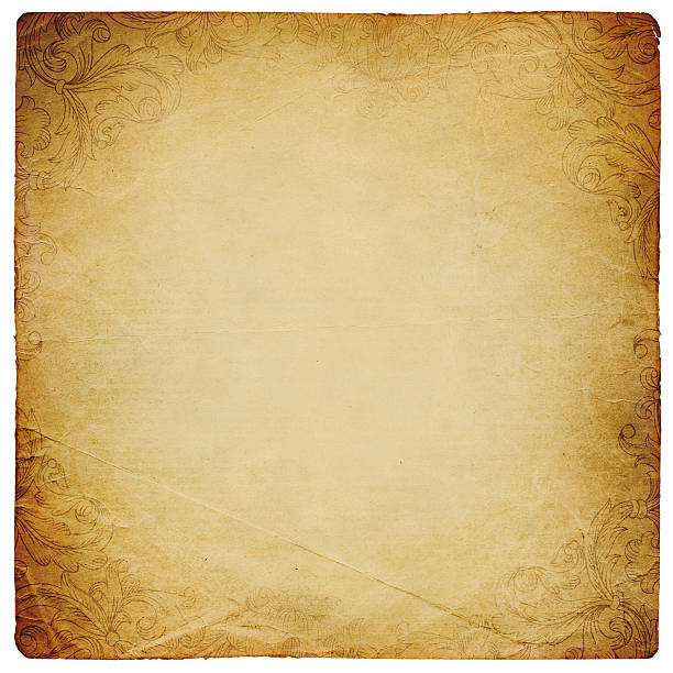 istock Ornated vintage square shaped paper sheet. 121686652