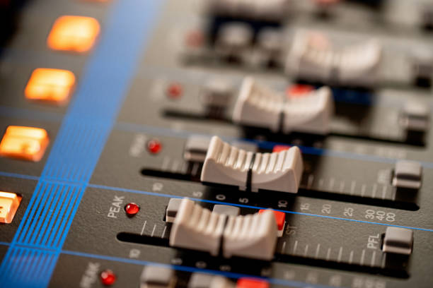 Close Up Of Music Mixer