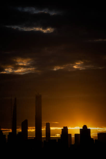 istock Beautiful Sunset over Manhattan, New York 1216867357