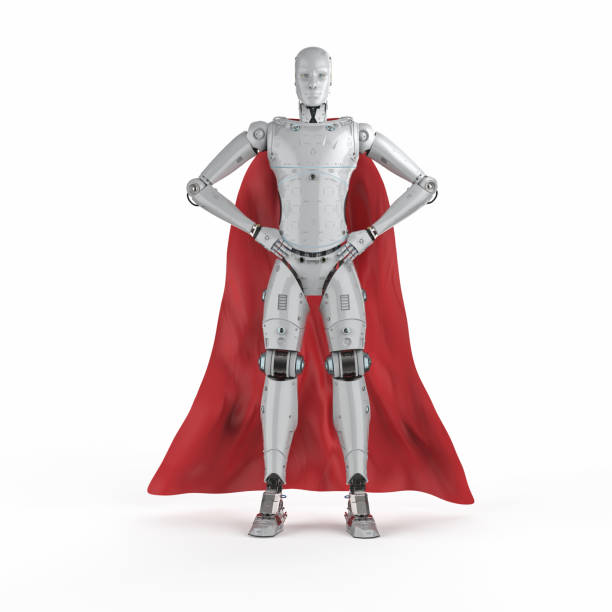 istock heroine cyborg with red cloak 1216869277