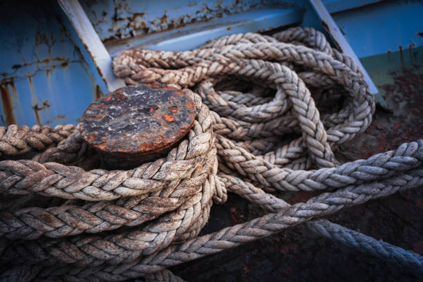 Rusty cleats on Southend pier
