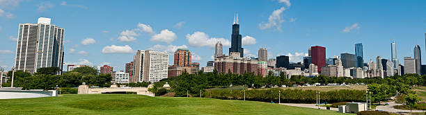 istock Panoramic view of Chicago city 121687249