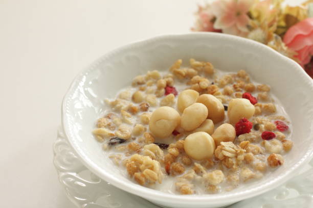 istock Healthy breakfast, granola celery in blow with copy space
Healthy breakfast, granola celery in blow with copy space
Healthy breakfast, granola celery in blow with copy space
Homemade granola and Macadamia with copy space 1216873617