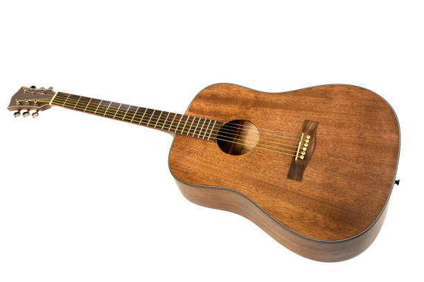 istock Be creative, learn to play the guitar during quarantine. Acoustic guitar isolated on white background 1216882572