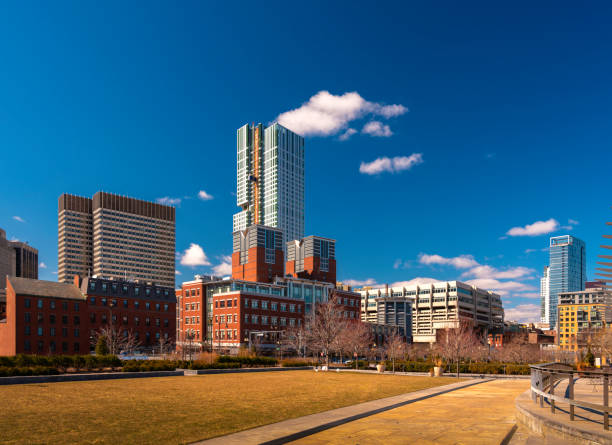 istock Tranquil image of modern architectural structures and space in metropolitan city 1216884779