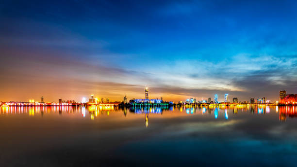 istock City and lake sunset in Nanjing 1216889267