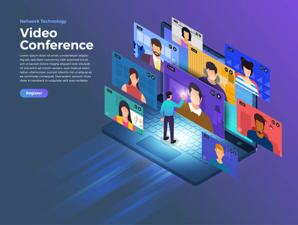 videokonferenz 10 - internet konferenz stock-grafiken, -clipart, -cartoons und -symbole