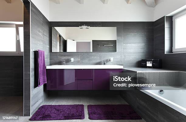 Interior Of A Modern Bathroom Stock Photo - Download Image Now - Apartment, Architecture, Color Image