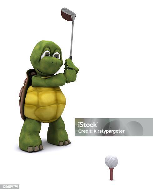 Schildkröte Spielen Golf Stockfoto und mehr Bilder von Farbbild - Farbbild, Fotografie, Golf