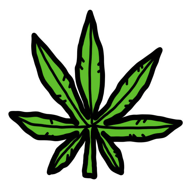 Marijuana Leaf Stock Illustration - Download Image Now - Cannabis Leaf,  Cartoon, Abuse - iStock