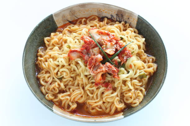 istock Korean food, kimchee and ramen noodles 1216894847