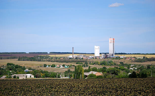 istock Factory and settlement near to it 121689919