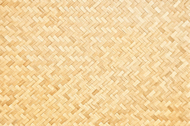 handarbeit gewebt bambus-muster für hintergrund und dekorativ. - woven bamboo wicker textured stock-fotos und bilder