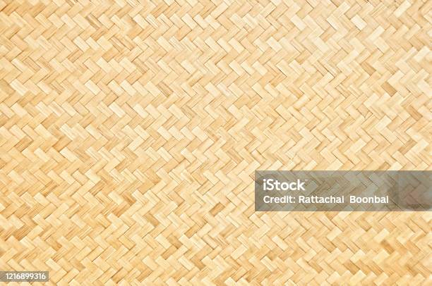 Handcraft Woven Bamboo Pattern For Background And Decorative Stock Photo - Download Image Now
