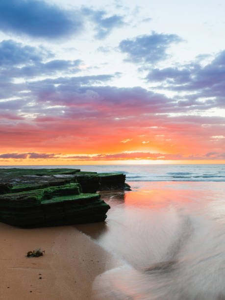 istock Orange sky at the beach 1216903958