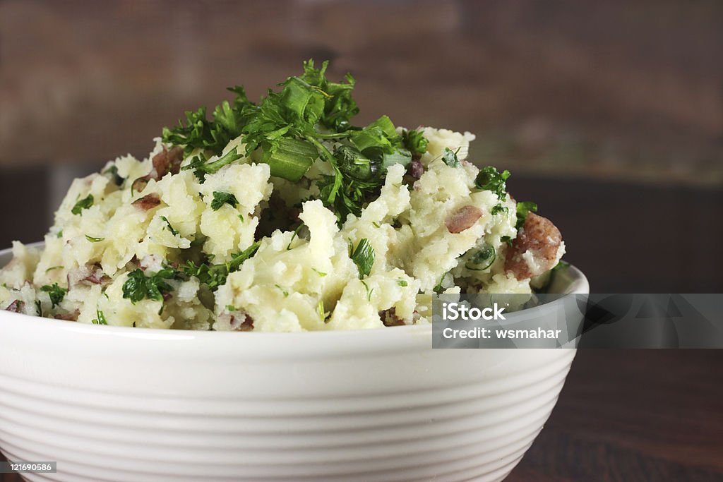 Chunky Style Mashed Red Potatoes  Bowl Stock Photo