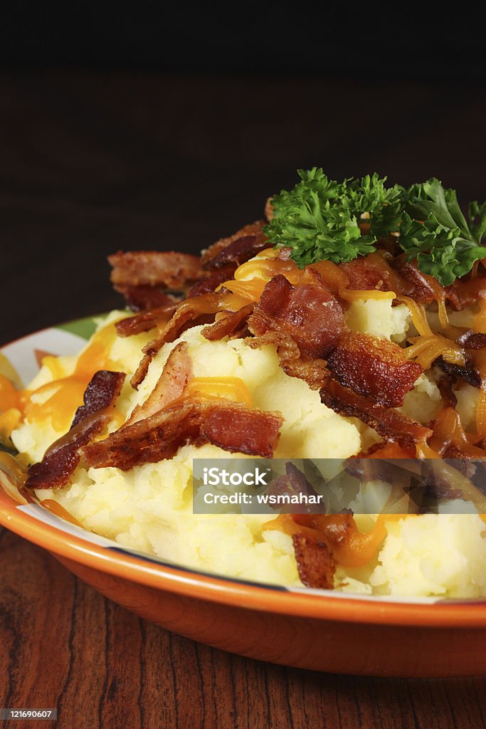 Sorriso bacon purè di patate - Foto stock royalty-free di Alimento di base