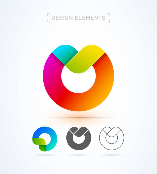 ilustrações de stock, clip art, desenhos animados e ícones de vector abstract letter m, o logo template. application icon. twisted ribbon - torcido