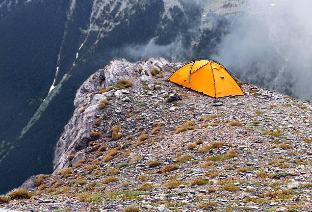 istock Camping at the top of Greece 121690956