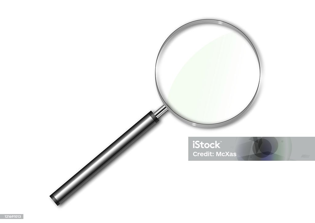 Magnifying glass  Chrome Stock Photo