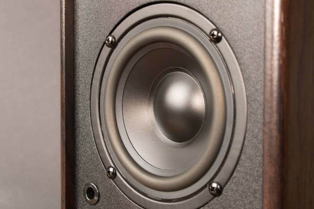 istock Audio speakers. Musical equipment. Close up. Selective focus 1216910219