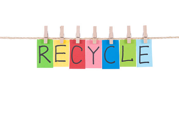 istock Recycle, words hang by wooden peg 121691242