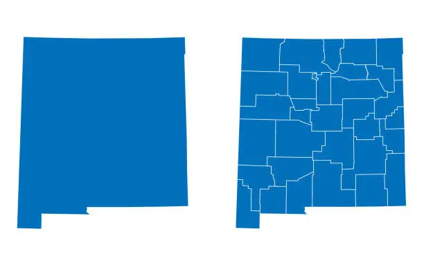 Vector illustration of New Mexico map