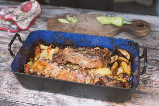 istock baked pork with herbs and spices 1216914101