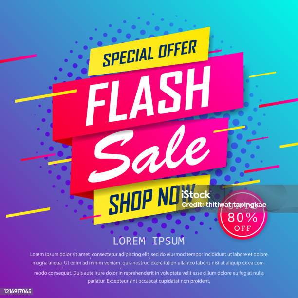 Flash Sale Special Up To 80 Off Super Sale End Of Season Special Offer  Banner Sale Banner Template Design Background Vector Illustration  Typography Banner Design Concept Stock Illustration - Download Image Now -  iStock