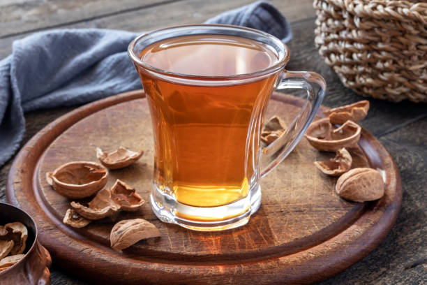 istock Herbal tea made from walnut shells - a folk remedy for coughing 1216923011
