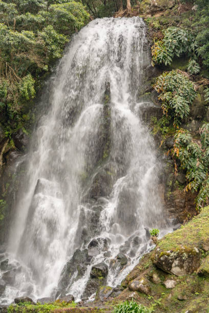 istock Ribeira dos Caldeiroes, system of waterfalls on Azores 1216923109