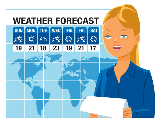 prezenter pogody - weather meteorologist meteorology symbol stock illustrations