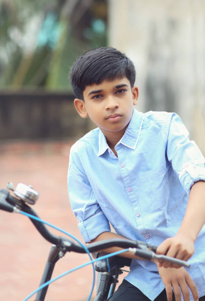 istock Portrait of Indian boy posing to camera 1216924106