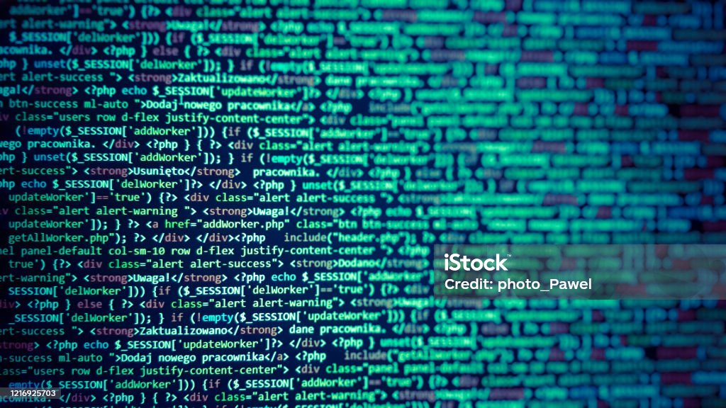Code Html Php Web Programming Source Code Stock Photo - Download Image ...