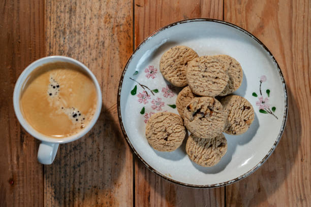 istock home baked walnut  cinnamon cookies and coffee 1216926952